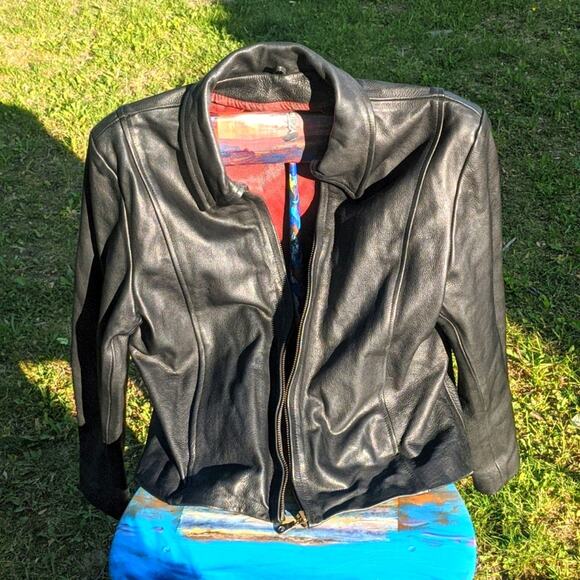 Vintage Leather Coat XL